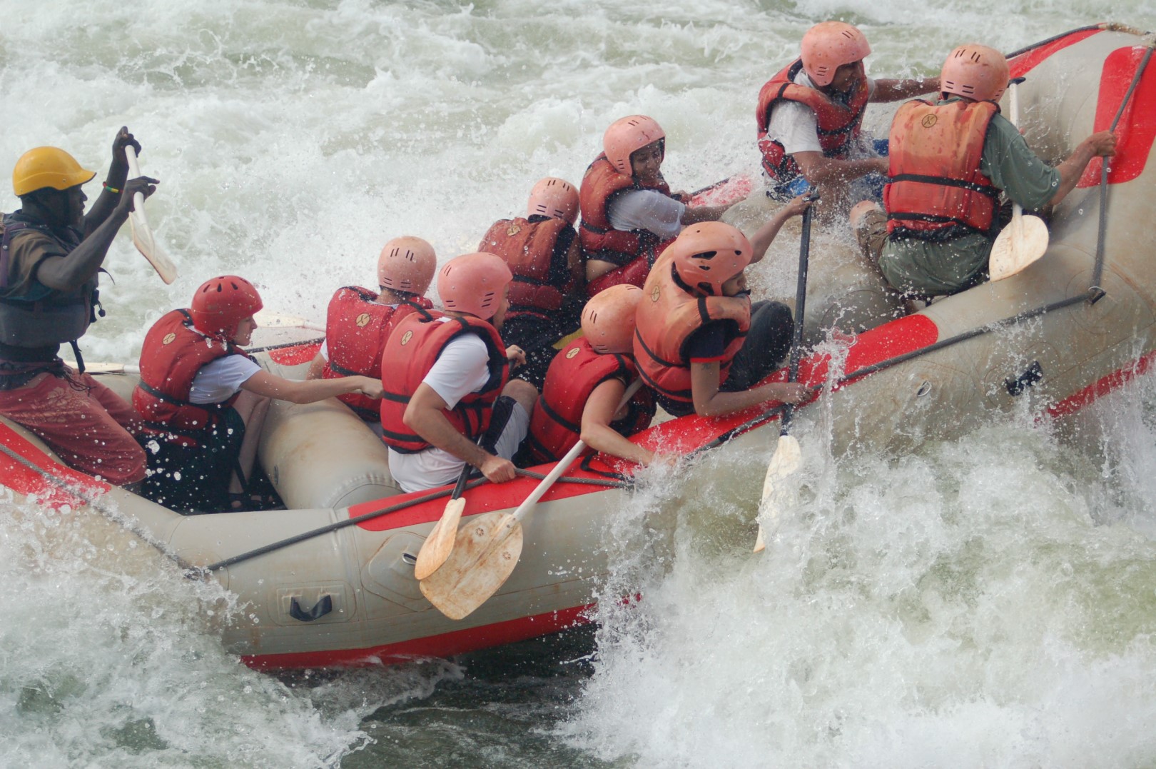 Water rafting on the Nile