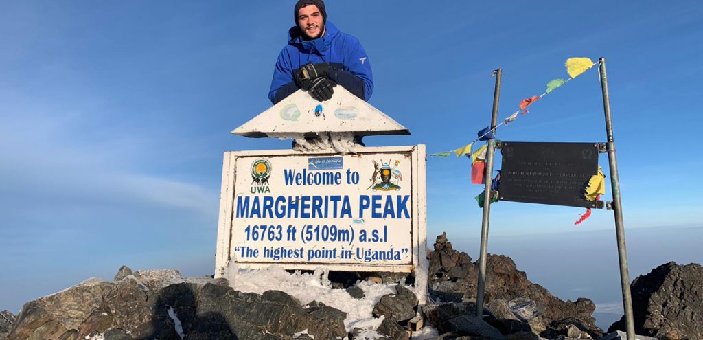 Climbers at Margherita peak, Rwenzori Mountain highest peak, on Mount Stanley. Credit: Sima Safari, Tanzania